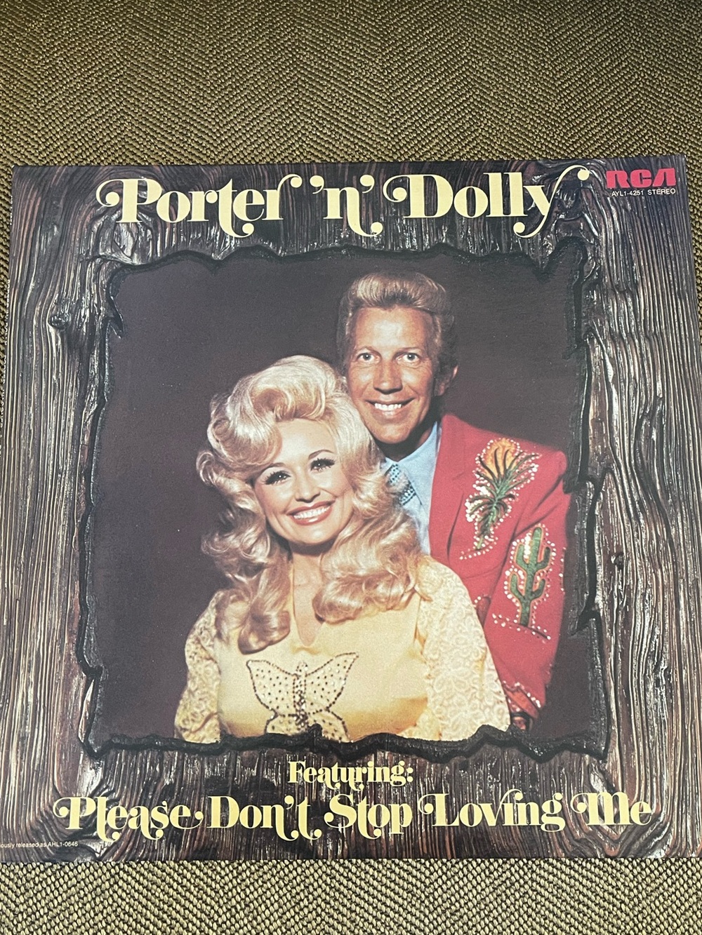 Porter 'n' Dolly Vintage Album with Original Cover - Yellow & Red